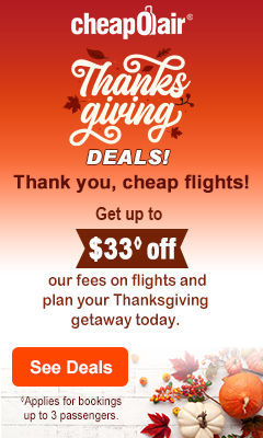 Early Cyber Monday Deals! Celebrate Cyber Monday ahead of time! Just enter code EARLYCM30 for up to $30 off our fees on flights and be ready to take off.